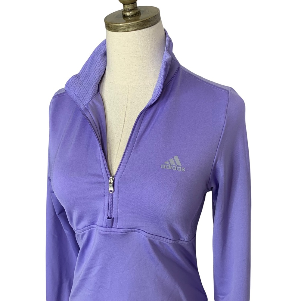 Adidas Softshell ½ Zip Pullover Jacket Small Lave… - image 2